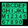Lettres et chiffres phosphorescentes en PVC