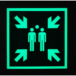 Signal Point de rassemblement photoluminescent E007