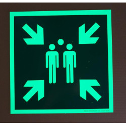 Signal Point de rassemblement photoluminescent E007