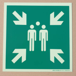 Signal Point de rassemblement photoluminescent E007