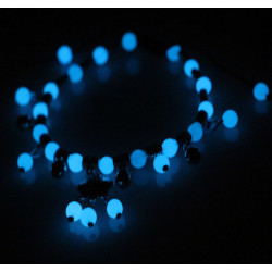 Bracelet de cheville fluorescent turquoise
