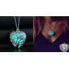 Collier photoluminescent avec cœur lumineux Collier photoluminescent avec cœur lumineux