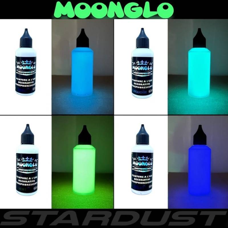 Peinture à l'eau phosphorescente DECO KIT 4X60ml Peinture à l'eau phosphorescente DECO KIT 4X60ml