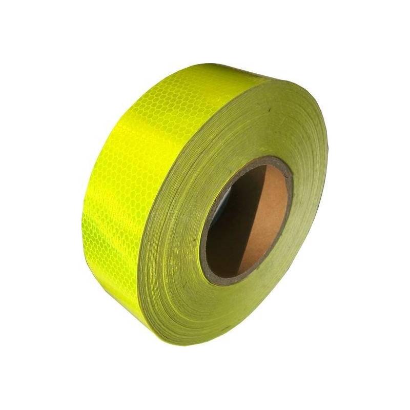 Bande rétro-réfléchissante Jaune fluorescente 5cm x 50m Bande rétro-réfléchissante Jaune fluorescente 5cm x 50m