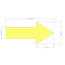 Fleches photoluminescentes en Aluminium 30cm
