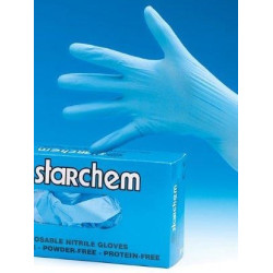 Gants en nitrile jetable bleu (Boite de 100 )