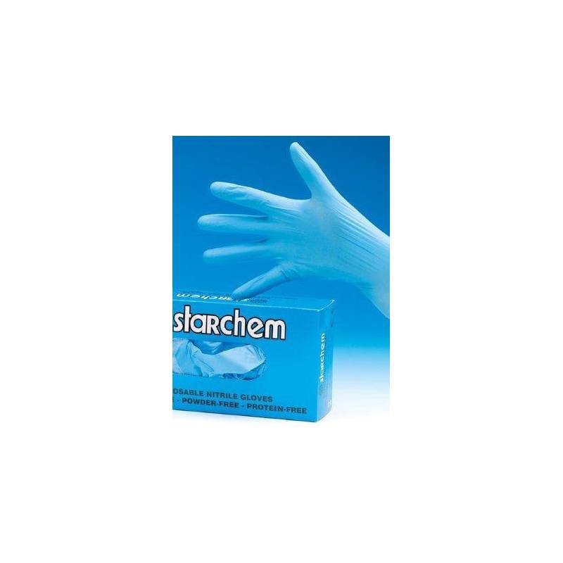 Gants en nitrile jetable bleu (Boite de 100 ) Gants en nitrile jetable bleu (Boite de 100 )