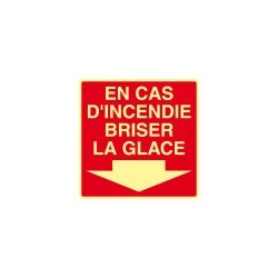 Signes imprimés sur Panneaux ou adhesifs photoluminescents