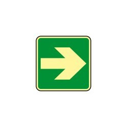 Signes imprimés sur Panneaux ou adhesifs photoluminescents