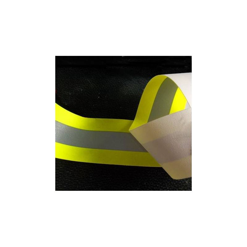 Bande à coudre rétroréfléchissante jaune et grise Bande à coudre rétroréfléchissante jaune et grise