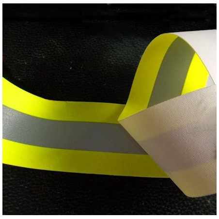 Bande à coudre rétroréfléchissante jaune et grise