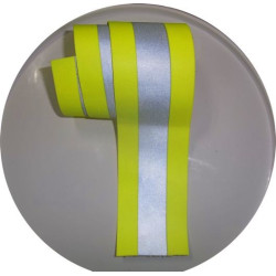 Bande à coudre rétroréfléchissante jaune et grise