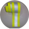 Bande à coudre rétroréfléchissante jaune et grise Bande à coudre rétroréfléchissante jaune et grise