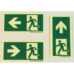 Mini-signaux photoluminescents directionnels 50mmx100mm