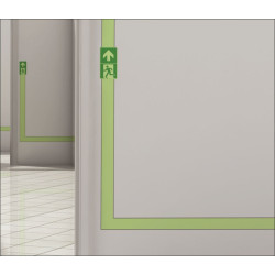 Mini-signaux photoluminescents directionnels 50mmx100mm