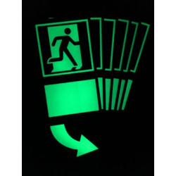 Panneau Ouverture de porte photoluminescente 