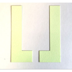 Marqueurs photoluminescents en L pour marches d'escaliers. 