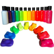 Peinture fluorescente - 14 peintures fluos pour loisirs créatifs & signalisation