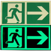 Signal de sortie de secours phosphorescent